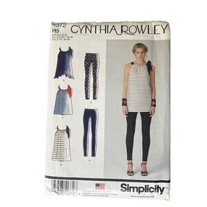 Simplicity 1372 Mini-Dress/Top, Tunic & Knit Leggings Pattern Misses' 6-14 Uncut